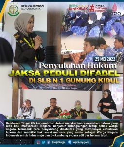 Read more about the article Penyuluhan Hukum Jaksa Peduli Difabel di SMALBN I Gunung Kidul