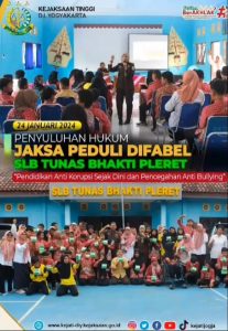 Read more about the article Penyuluhan Hukum Jaksa Peduli Difabel di SLB Tunas Bhakti Pleret